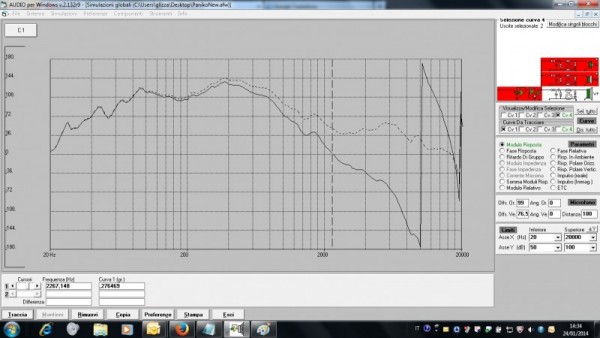 Fase relativa : tratteggiata con mid a -1cm