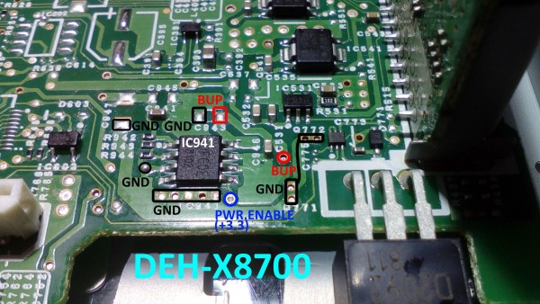 Pinout alimentazione DEH-X8700