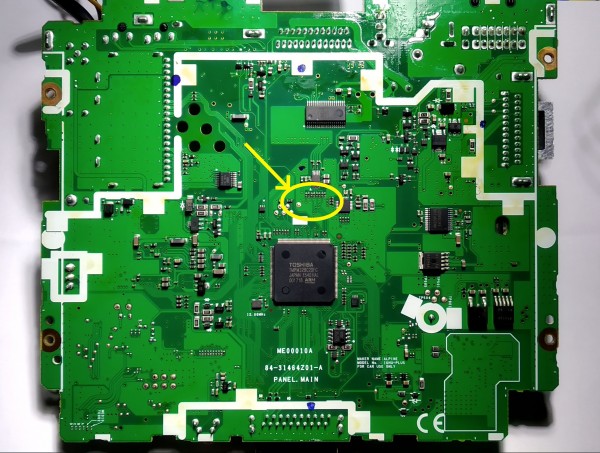 Alpine UTE-93DAB pcb back (Toshiba micro) LABEL.jpg